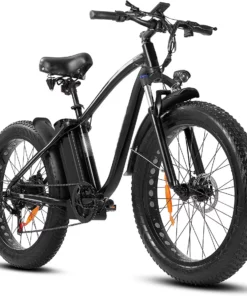 Brand 750W Electric Mountain Bike - 48V/15Ah Battery, Shimano 7-Speed, Dual Disc Brakes, Black