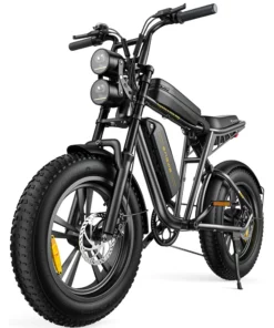 AKEZ 1000W Retro Electric Bike - 28mph, 94-Mile Range, 20"x4.0" Fat Tires, Full Suspension, 7-Speed, UL Certified