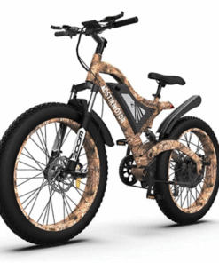 Aostirmotor 1500W Electric Mountain Bike, 26" Fat Tires, 48V 15Ah Battery, Aluminum Frame, Shimano 7-Speed, Disc Brakes, Adult Trail Bike