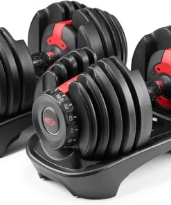 Bowflex SelectTech 552 Adjustable Dumbbells Pair, 5-52.5 lbs, Replaces 15 Sets, Fitness Equipment