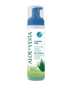 ConvaTec Aloe Vesta Cleansing Foam 8oz, No-Rinse, pH-Balanced, for Sensitive Skin, Case of 12