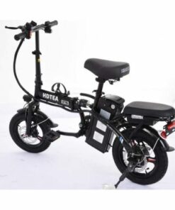 Folding Electric Bike 250W - 14" LCD, Removable Battery, Dual Disc Brake, Black - City Commuter Ebike