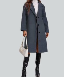 IG1 Women's Mid-Length Woolen Coat - Warm, Durable Winter Outerwear
