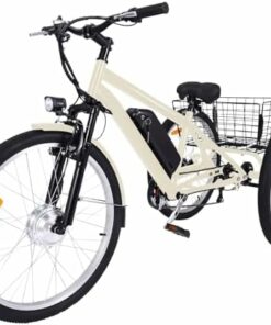 Mobo Adult Electric Tricycle 26/24" - 350W Motor, 36V Battery, 7-Speed, 3-Wheel Ebike with Basket