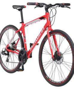 Schwinn Kempo Men's Hybrid Bike, 21-Speed, 700c Aluminum Frame, Red