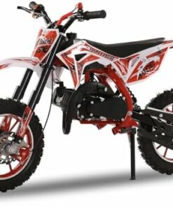 yifaeux 50cc Dirt Bike, 2-Stroke, 40 KM/H, Off-Road, Kids & Adults, Red