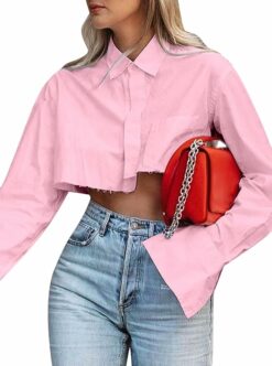 Cropped Button Down Shirt WO39